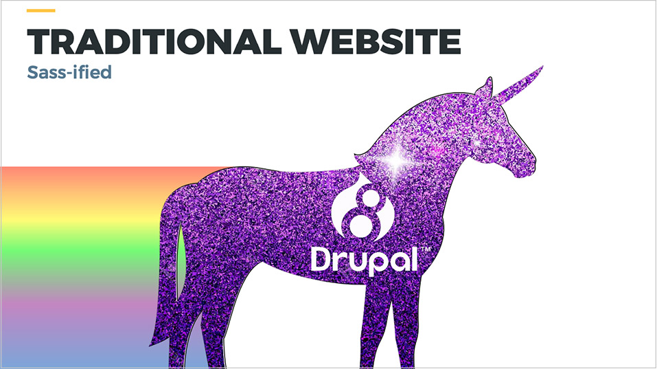 Glitter rainbow Drupal 8 unicorn