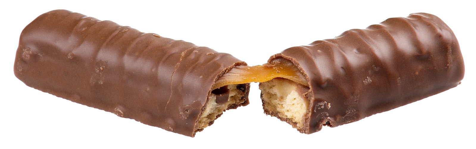 Twix bar broken in half