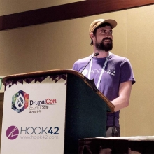 Ryan Bateman presenting at DrupalCon