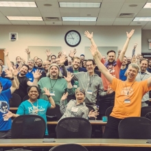 Group photo of excited chattanooga camp attendees