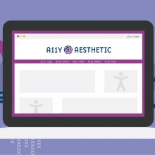 a11y aesthetics focused on logo on homepage