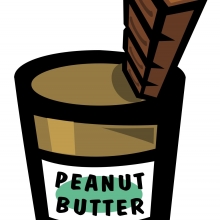 Drawing of peanut butter and chocolate in perfect harmony