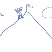 mountain climbing illustration
