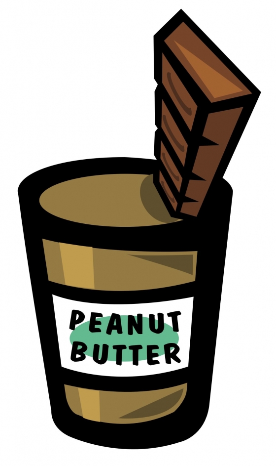 Drawing of peanut butter and chocolate in perfect harmony