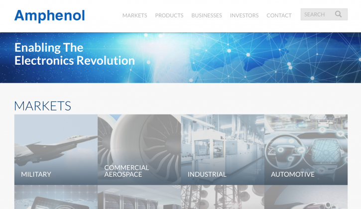 amphenol corporation website homepage