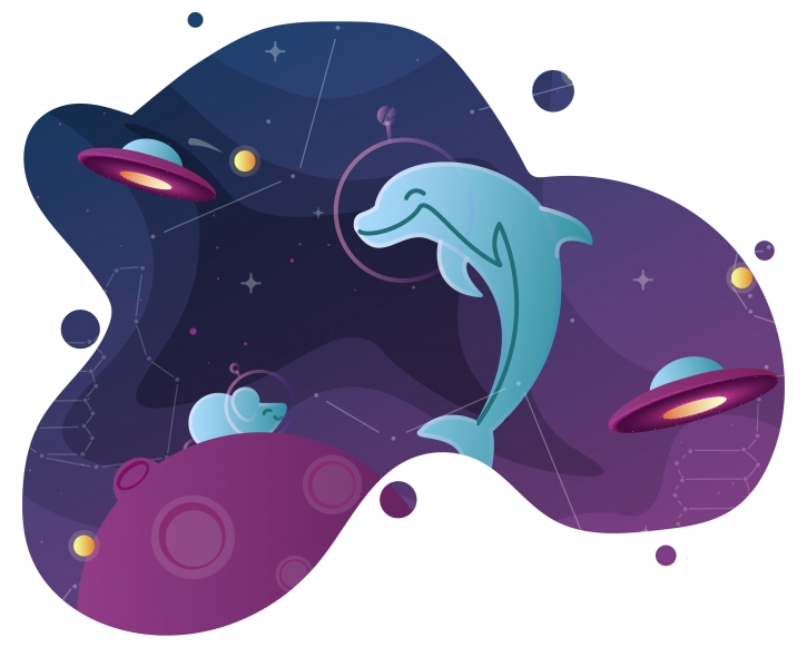space mouse and space dolphin partnering in hook 42 design and development