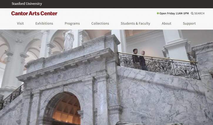 stanford cantor arts center webstite homepage