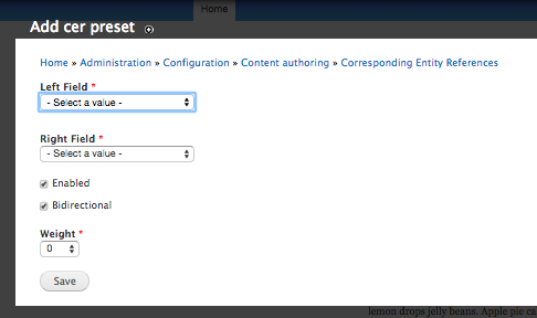 A look at CER preset settings