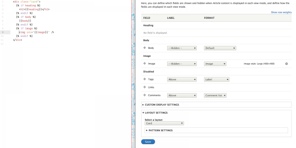 Configuration or code in UI patterns