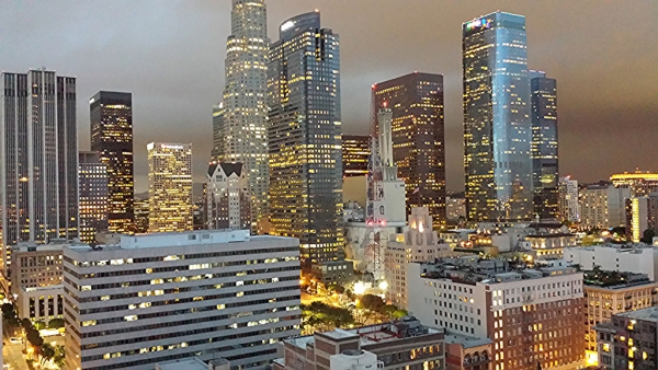 DrupalCon LA - great view from rooftop of downtown LA