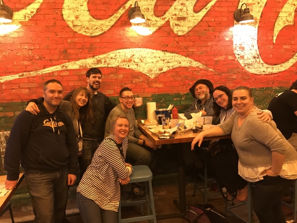 The Hook 42 team having BBQ in Nashville