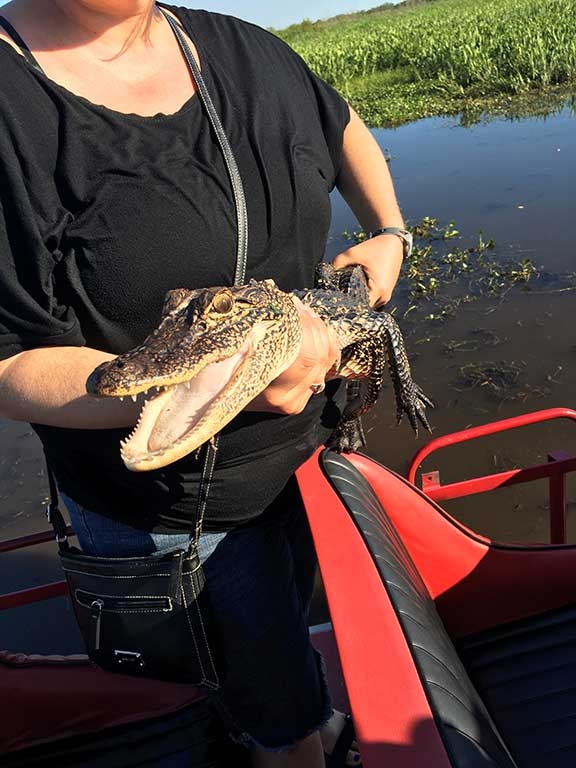 Hook 42 Kristin Holding A Baby Alligator