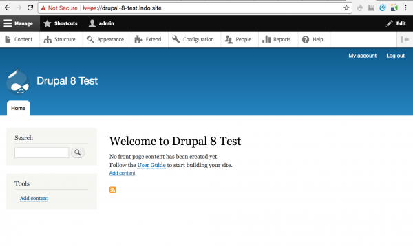 New Drupal 8 site