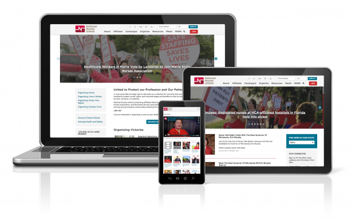 NNU homepage shown on laptop tablet and mobile device