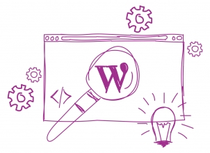 Illustration of custom WordPress development